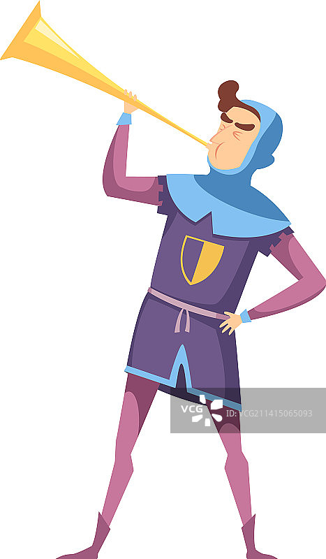 卡通中世纪信使图片素材