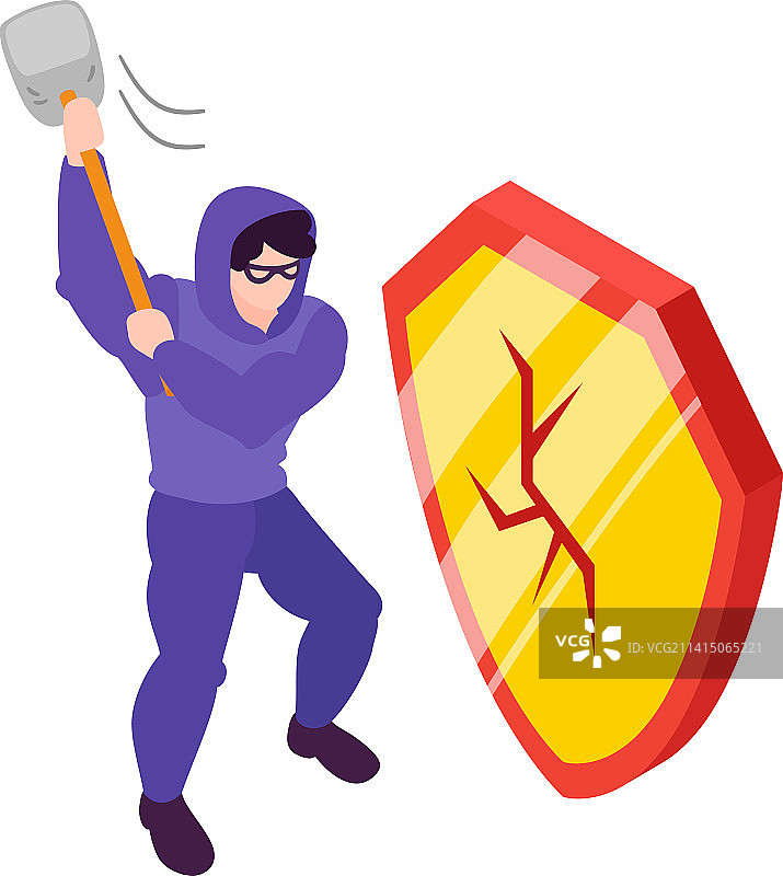 2.5D黑客概念图片素材