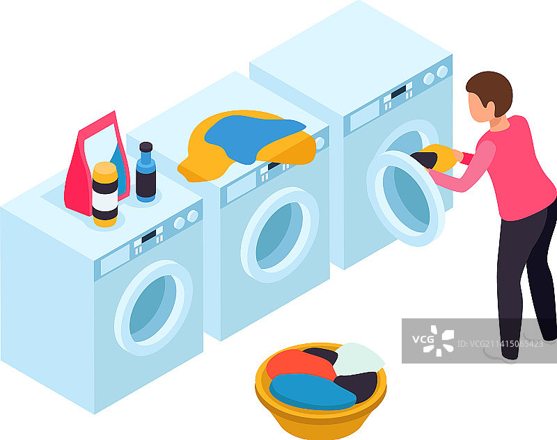 2.5D洗衣房图片素材