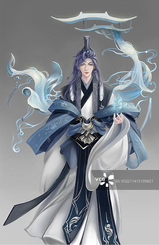 古代道士服装设计图片素材