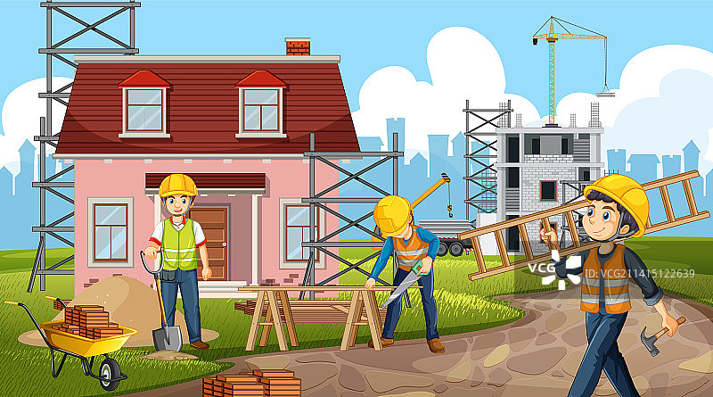 建筑工地背景图片素材