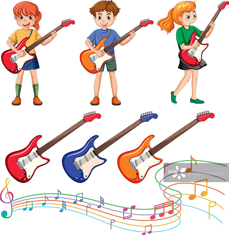 儿童乐器演奏合集图片素材