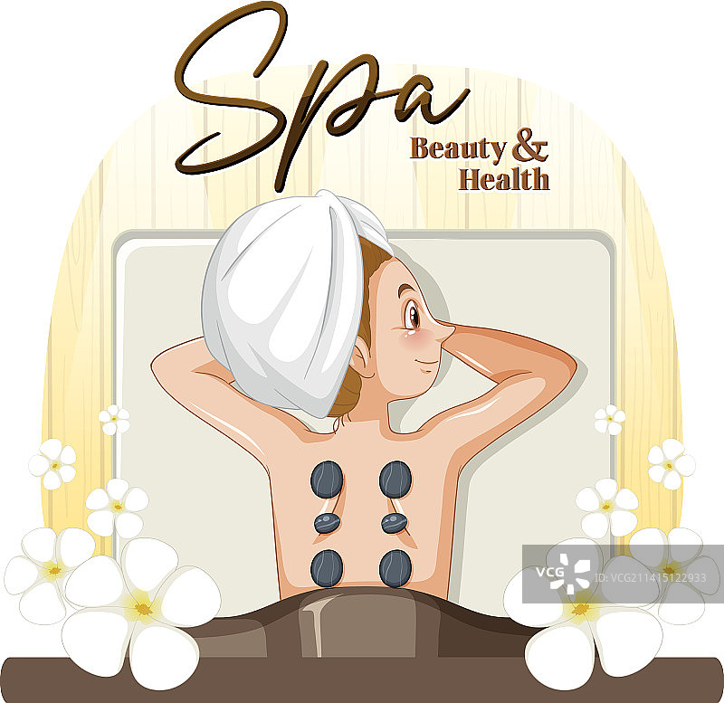 水疗美容健康文字素材，配水疗女性图片素材