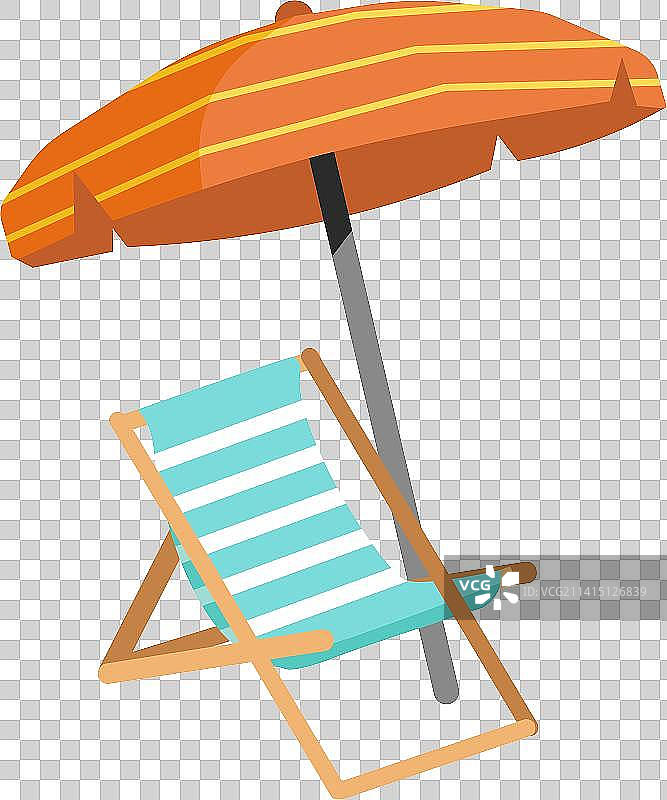 太阳伞和沙滩椅图片素材