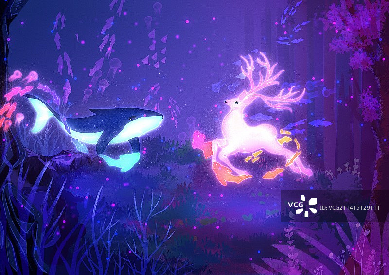 深海见鲸•林深见鹿图片素材