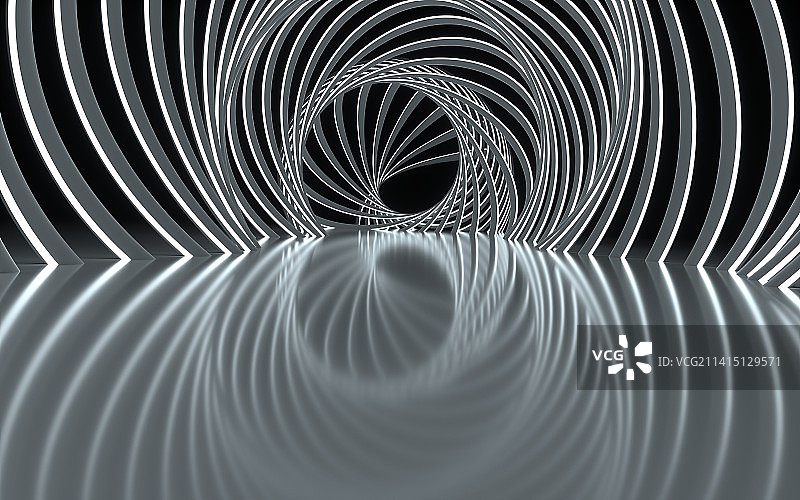 "科幻太空舱通道 3D未来隧道"图片素材