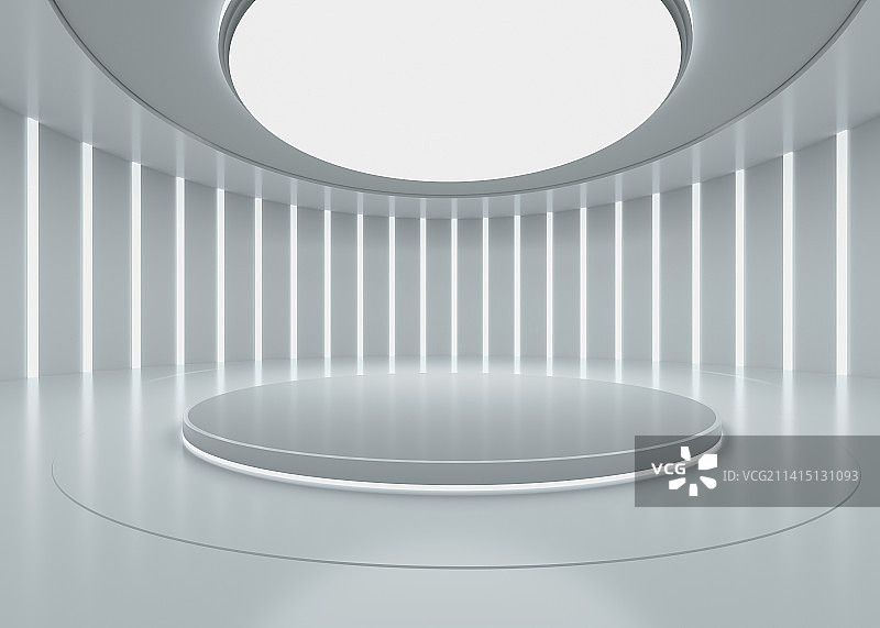 白色三维展示空间图片素材
