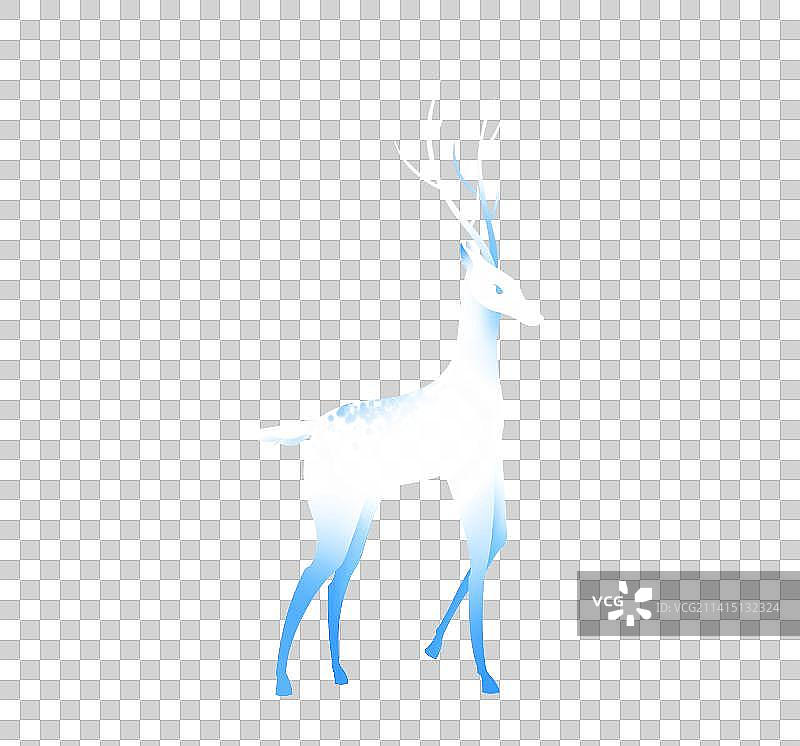 国风卡通鹿系列插画素材图片素材