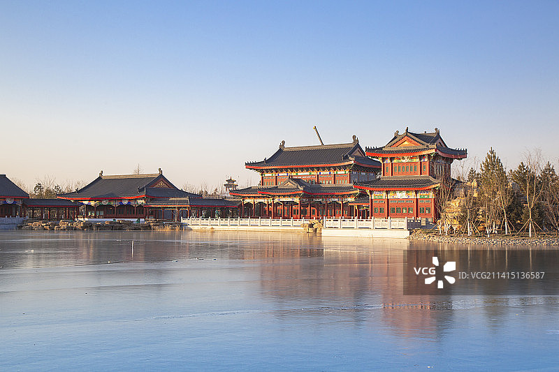 河北省大运河风光带“沧州园博园”风光图片素材