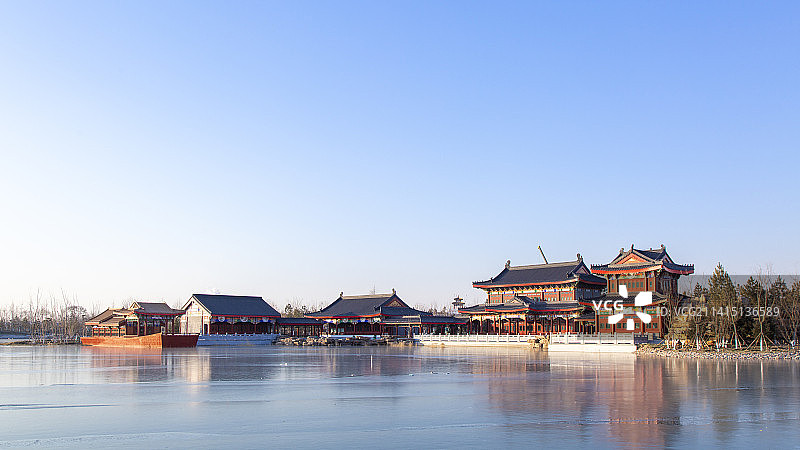 河北省大运河风光带“沧州园博园”风光图片素材