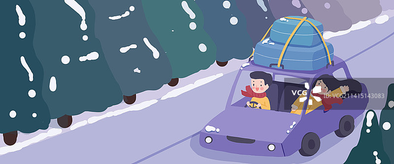 冬天出行图片素材