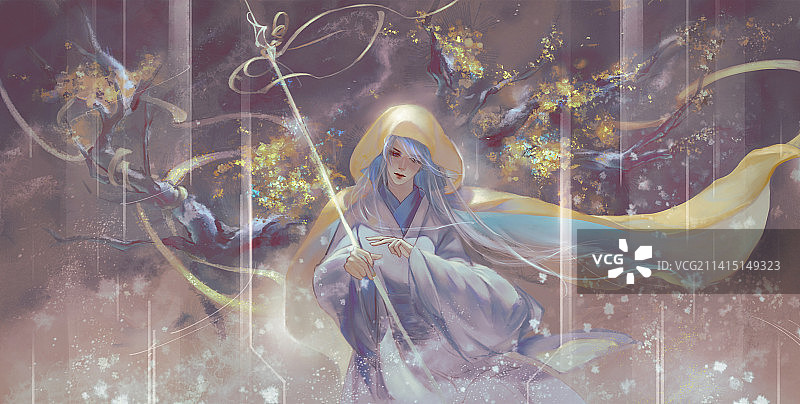 风雪夜归人图片素材