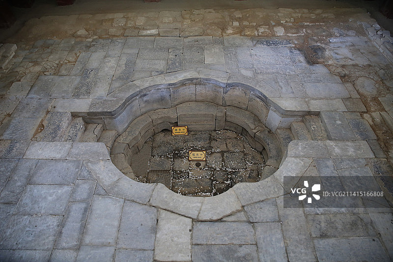 陕西省西安市华清宫御汤遗址：贵妃池图片素材