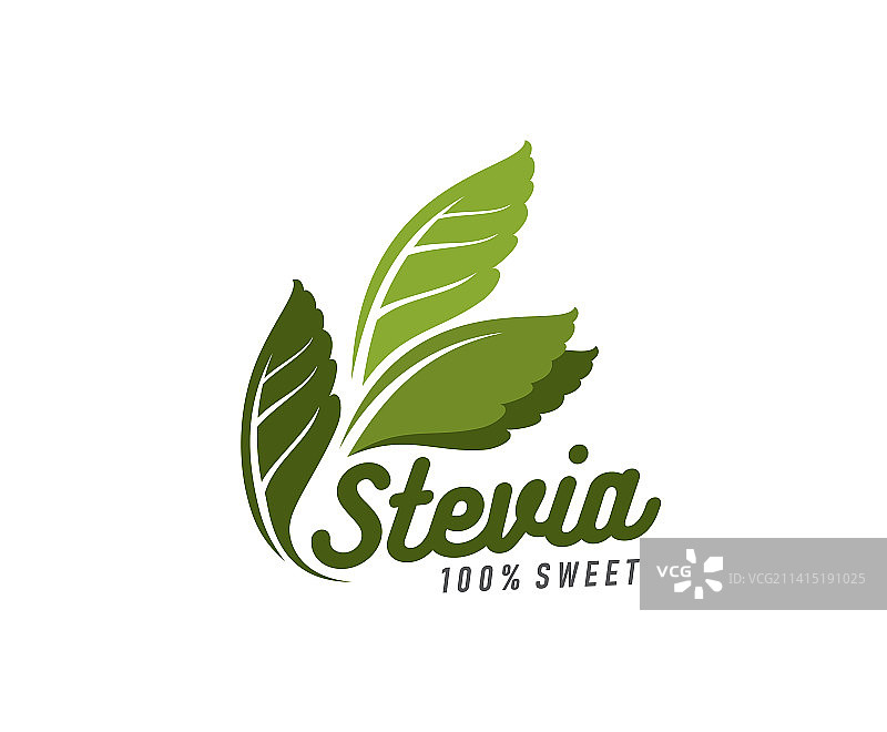 甜叶菊叶天然甜味剂绿色简约图标图片素材