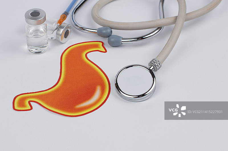 胃病预防治疗打针吃药图片素材