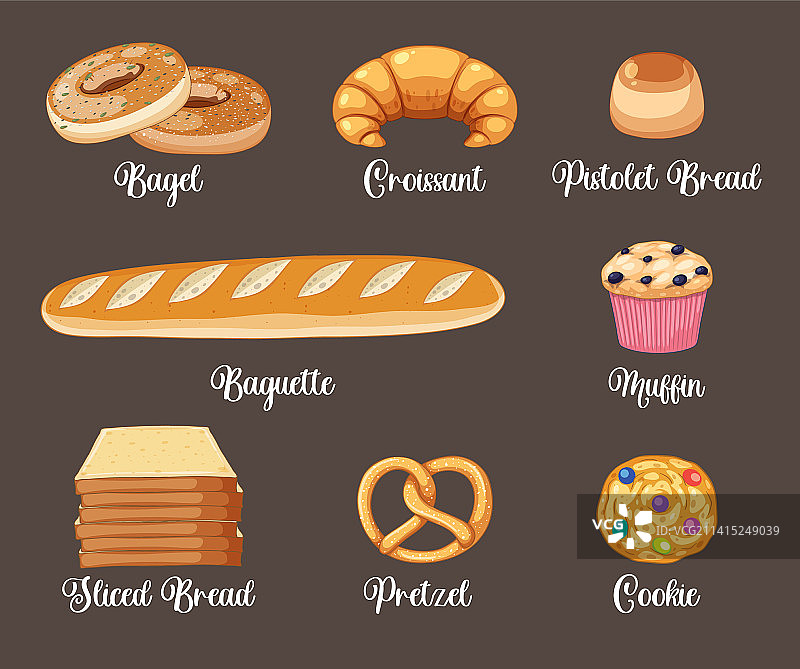 面包和糕点烘焙产品合集图片素材