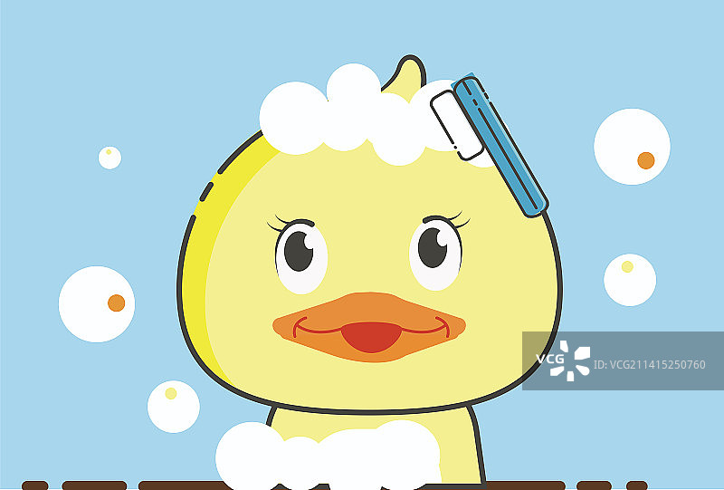 鸭鸭洗澡图片素材