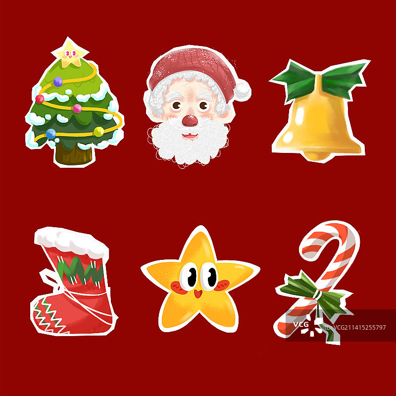 圣诞节手绘插画图片素材