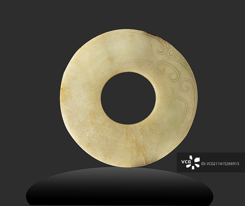 中国古代的玉，青玉璧，龙纹白玉璧，玉环图片素材