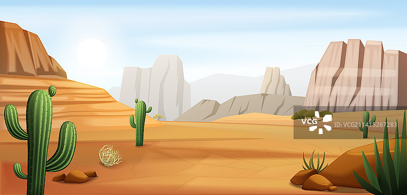 狂野西部景观合成图片素材