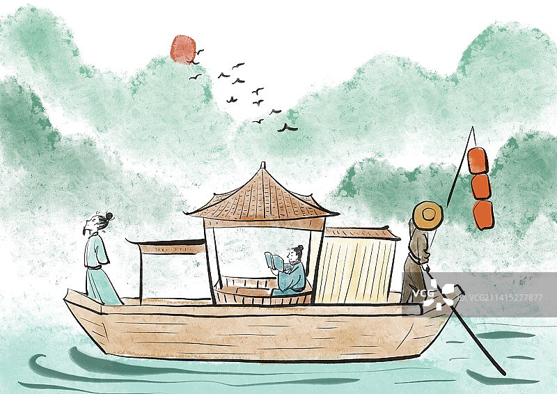 烟雨江南图片素材