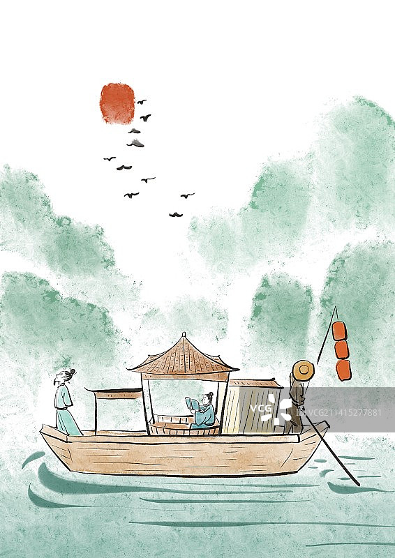 烟雨江南图片素材