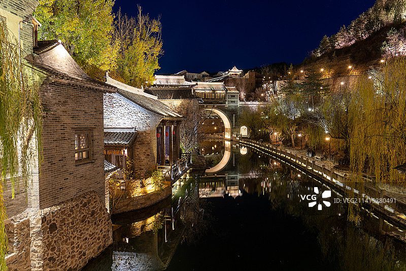 古北水镇夜景图片素材