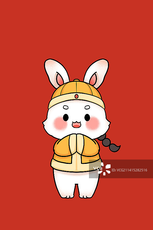 中国风兔子吉祥话红包图片素材