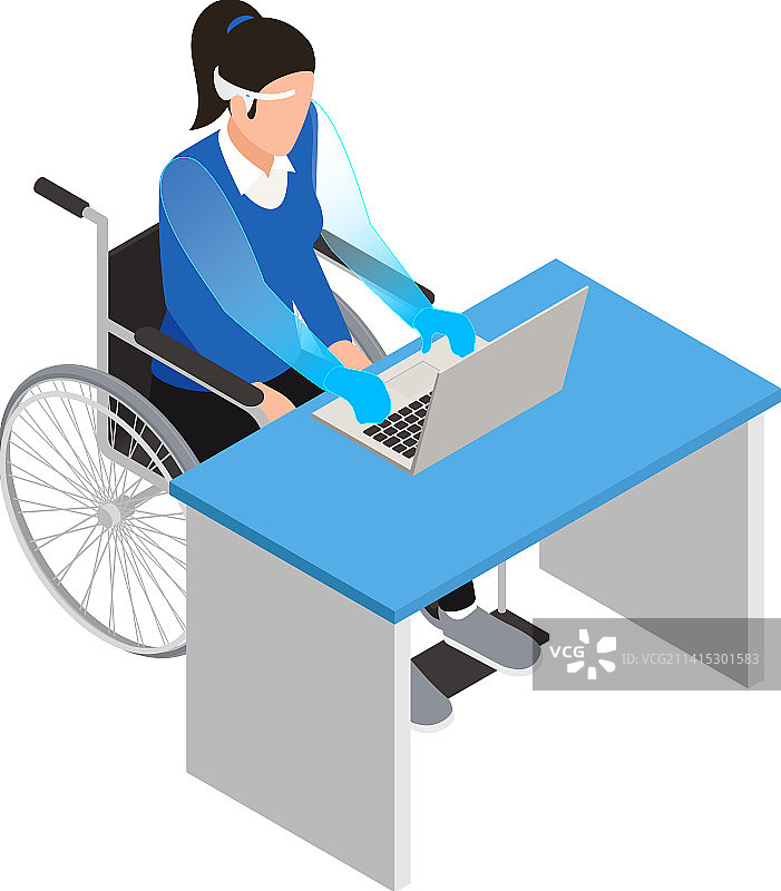 残疾神经工作构成图片素材