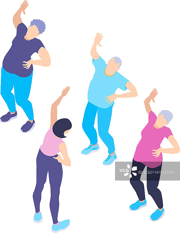 2.5D有氧运动组合图片素材