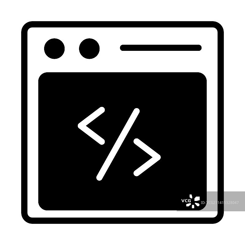 作为简单标志的程序用户界面图标图片素材