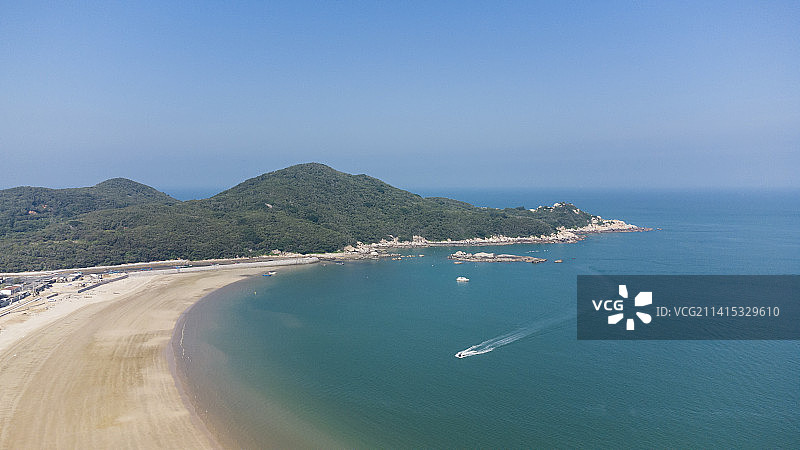 汕头南澳深澳湾沙滩大海日落景色图片素材