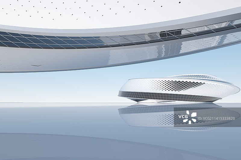 三维渲染户外场馆建筑广场图片素材