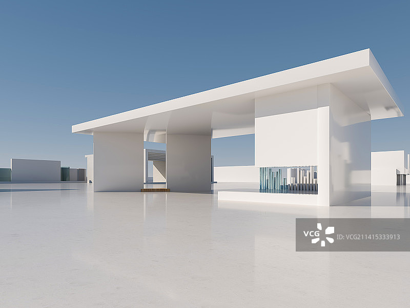 3D渲染城市广场建筑图片素材