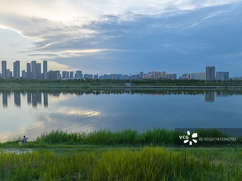 发展中绿色的沣西新城图片素材