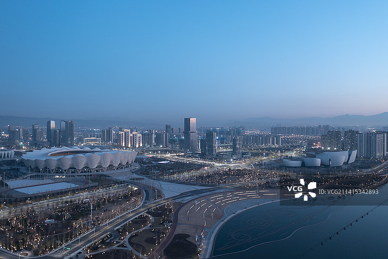 西安奥体中心港务区图片素材