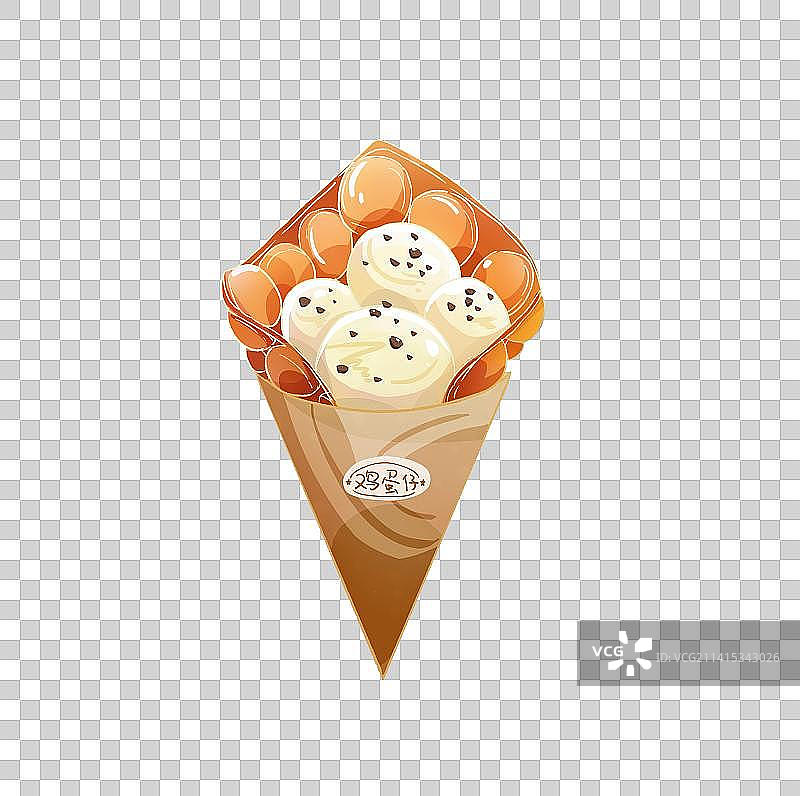 手绘鸡蛋仔图片素材