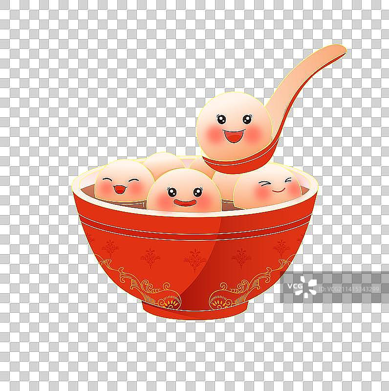 元宵节元宵食物插画图片素材