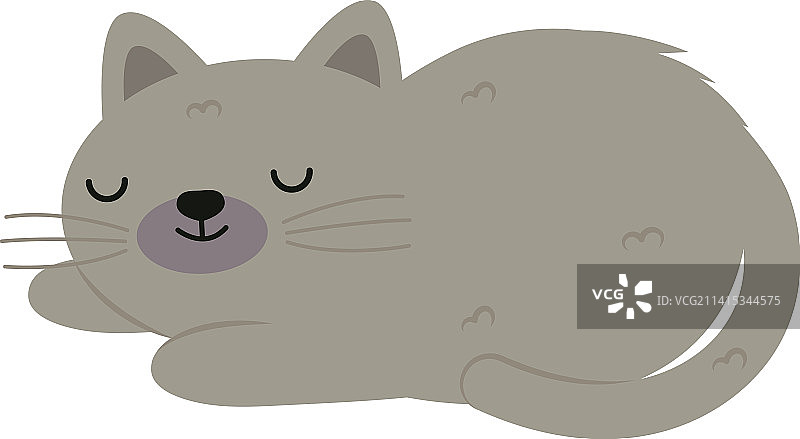 灰色可爱猫咪图片素材