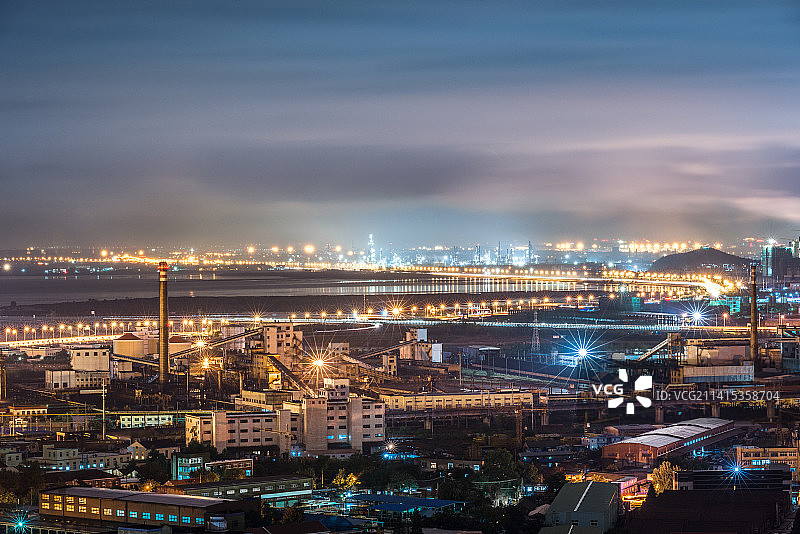 海边的工厂图片素材