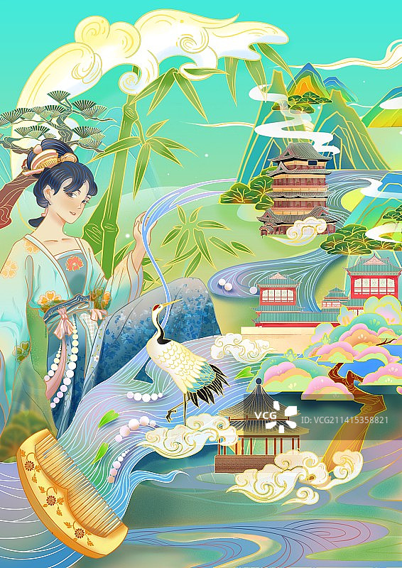 国潮插画图片素材