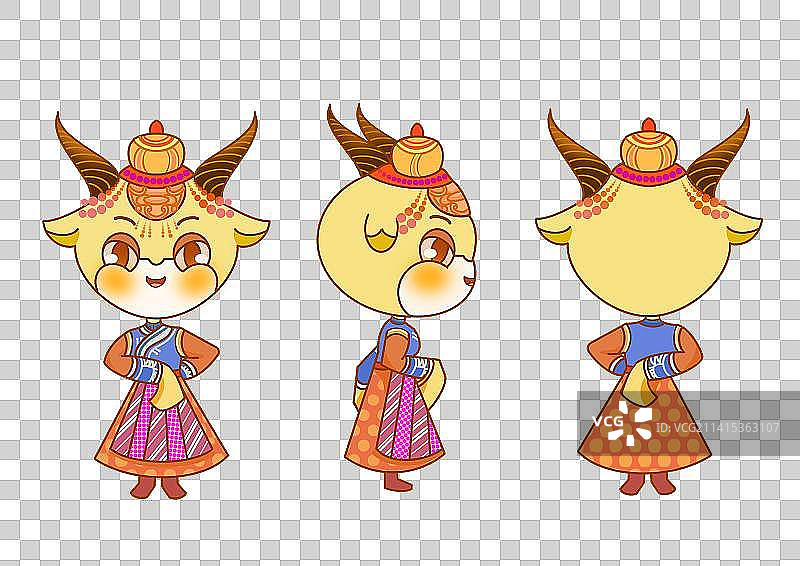 民族风羊IP图片素材