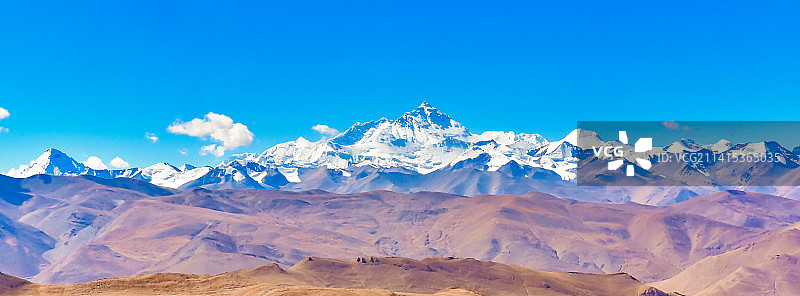 喜马拉雅山脉珠穆朗玛峰等八千米雪山图片素材