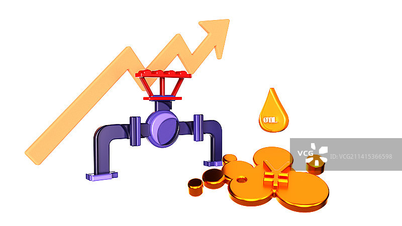 石油插图，配图，C4D渲染，沙特，立体化图标图片素材