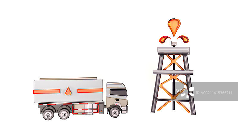 石油插图，配图，C4D渲染，沙特，立体化图标图片素材