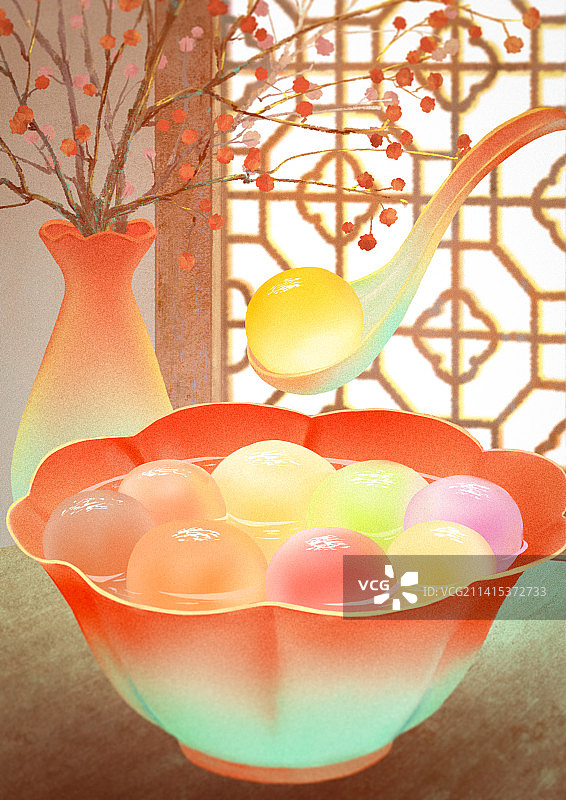 传统节日正月十五元宵节春节食物食品元宵汤圆植物图片素材