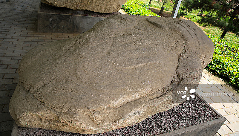 陕西省咸阳市茂陵(汉武帝陵寝) 霍去病墓石刻展: 石人图片素材