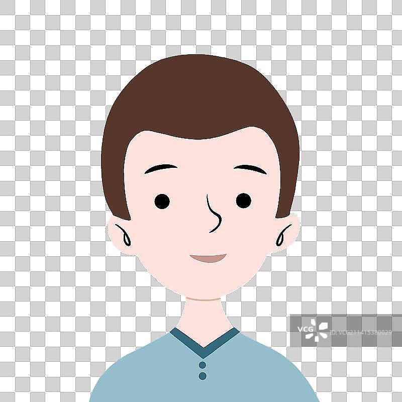 男性中年成人卡通人物半身形象图片素材