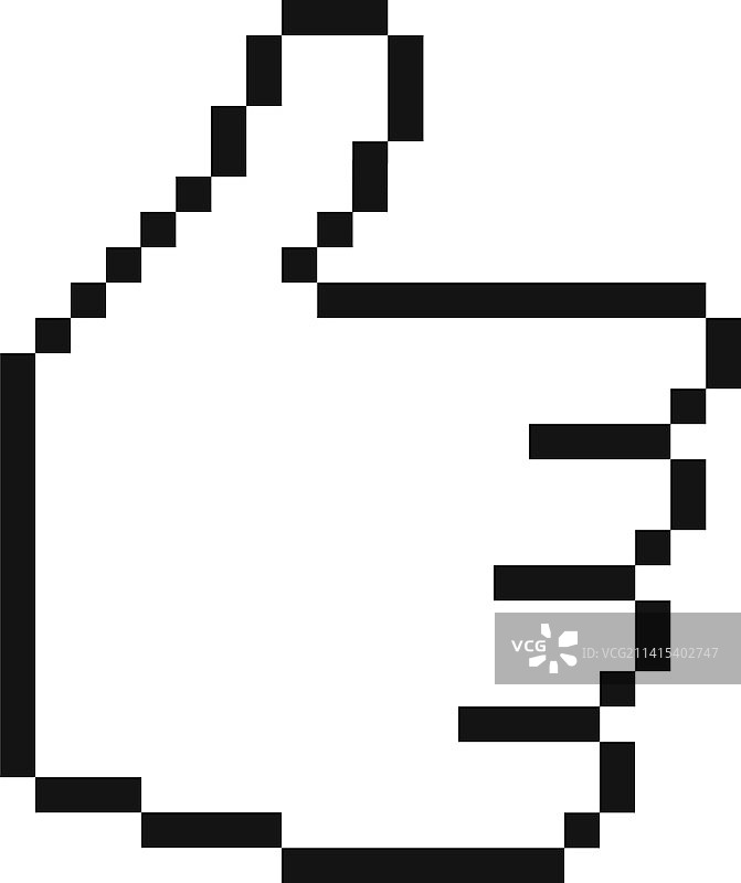 像素风格的点赞手势图标图片素材