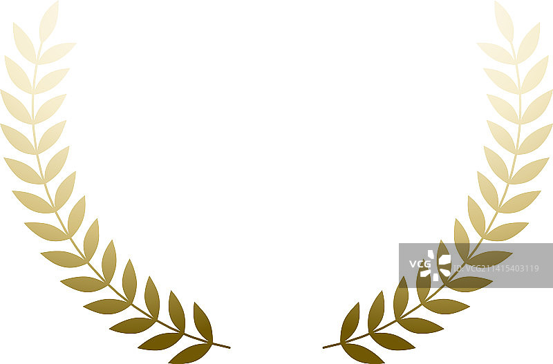 金色月桂花环模型，象征胜利与荣耀图片素材